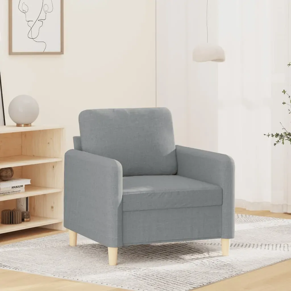 Sofa Chair Light Grey 60 cm Fabric Sofa Chair Light Grey 60 cm Fabric