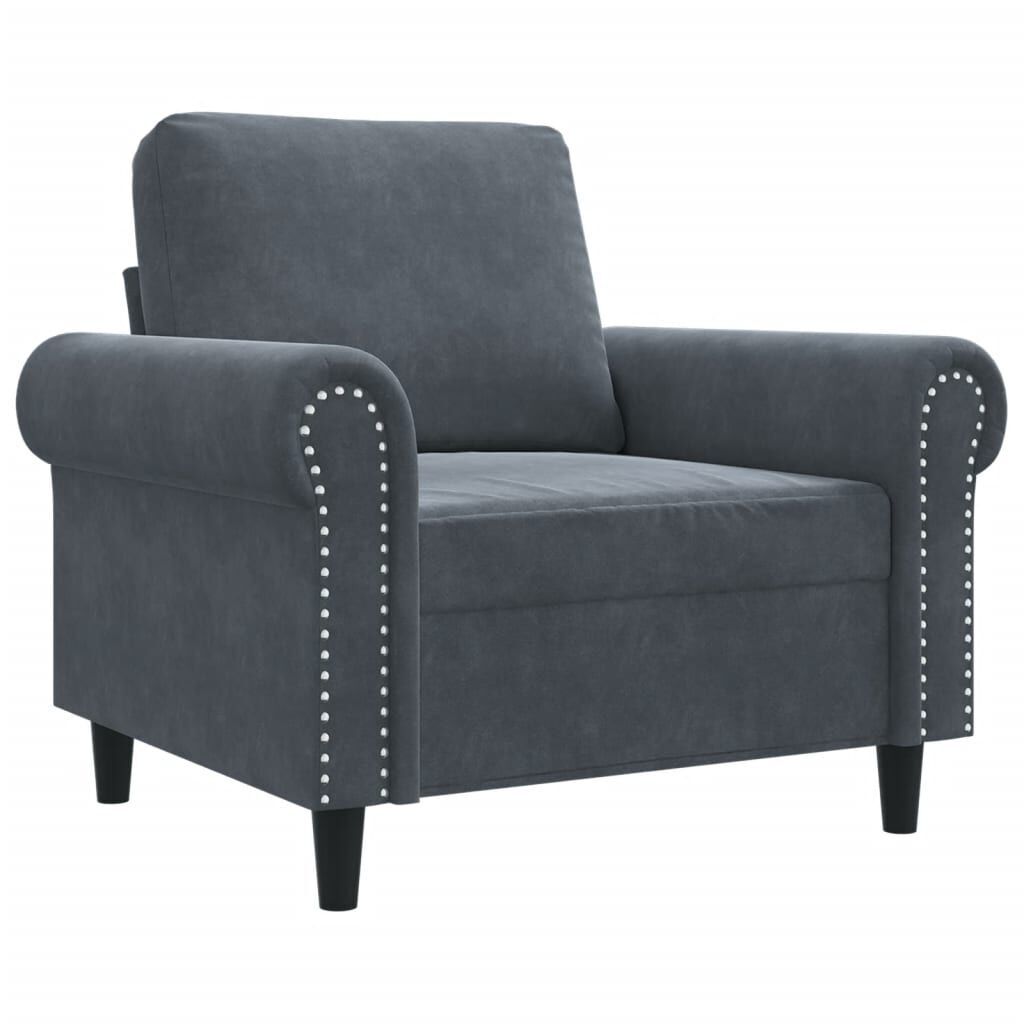 Sofa Chair Dark Grey 60 cm Velvet Sofa Chair Dark Grey 60 cm Velvet