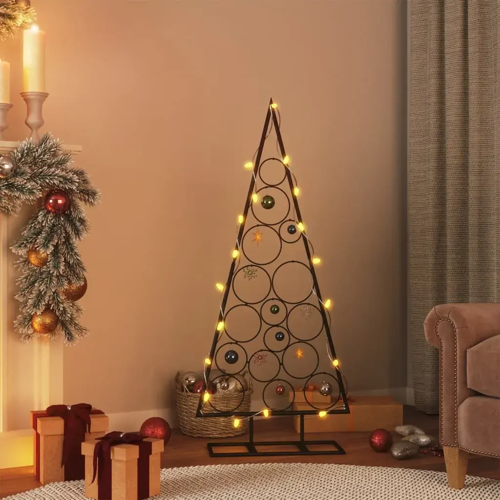 Metal Christmas Tree for Decoration Black 125 cm Metal Christmas Tree for Decoration Black 125 cm