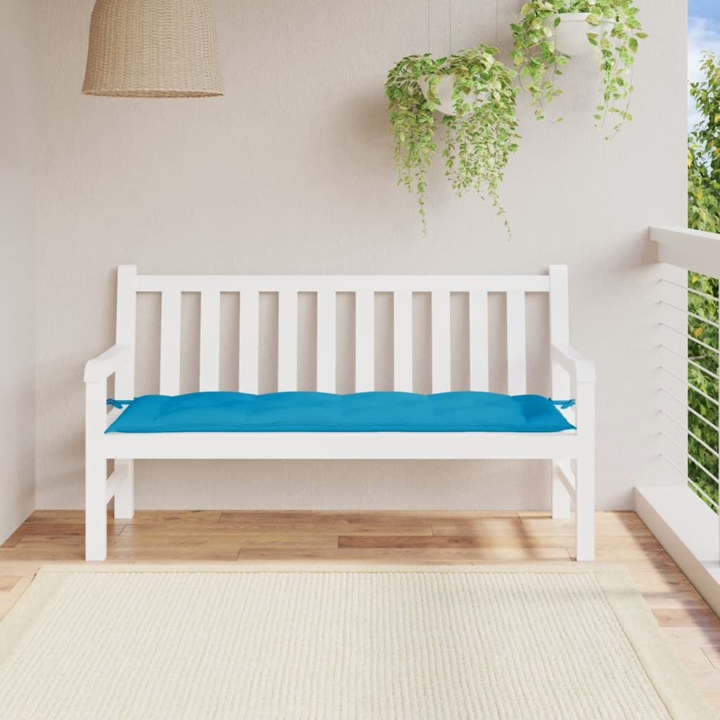 Garden Bench Cushion Light Blue 150x50x7 cm Oxford Fabric Garden Bench Cushion Light Blue 150x50x7 cm Oxford Fabric