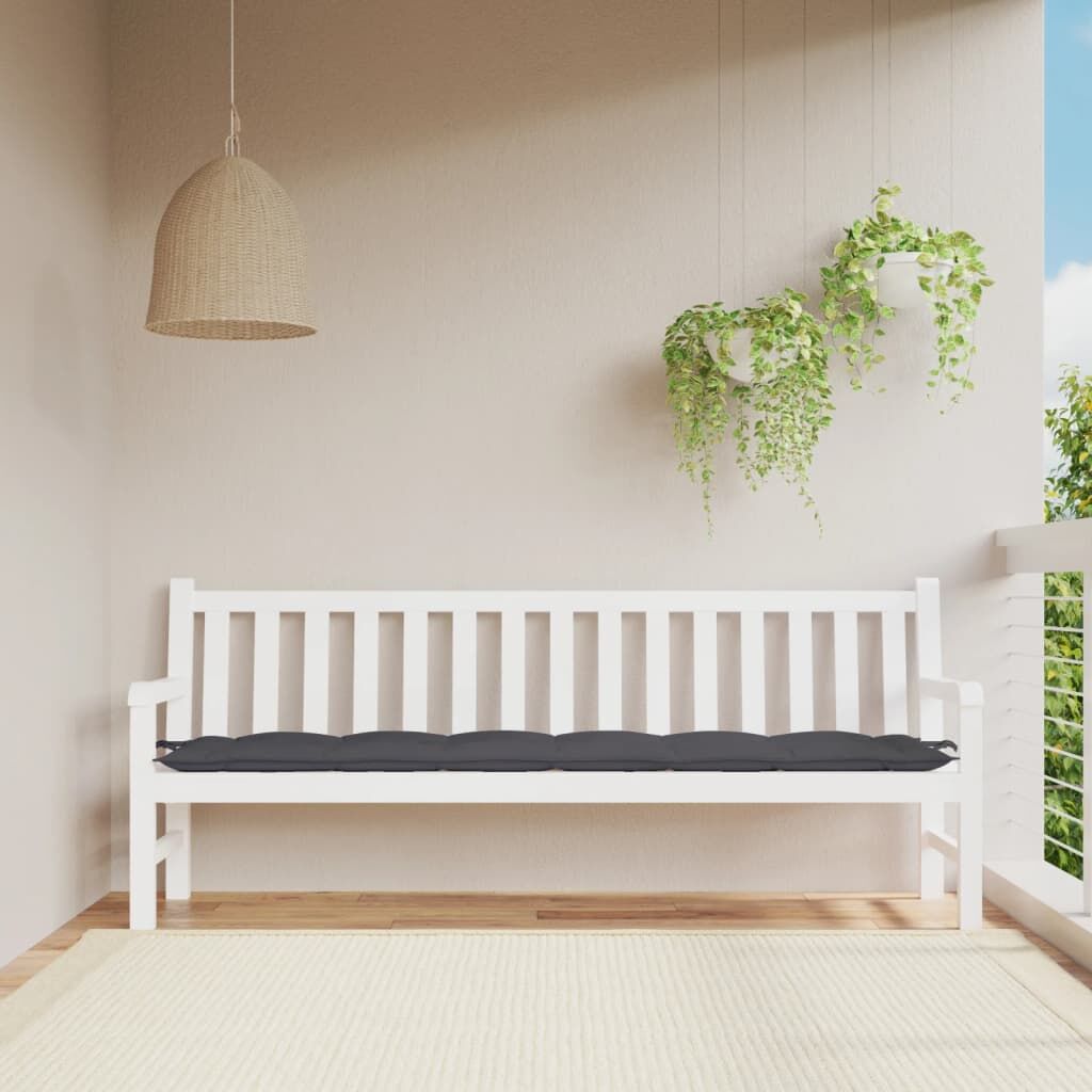 Garden Bench Cushion Anthracite 200x50x7 cm Oxford Fabric Garden Bench Cushion Anthracite 200x50x7 cm Oxford Fabric