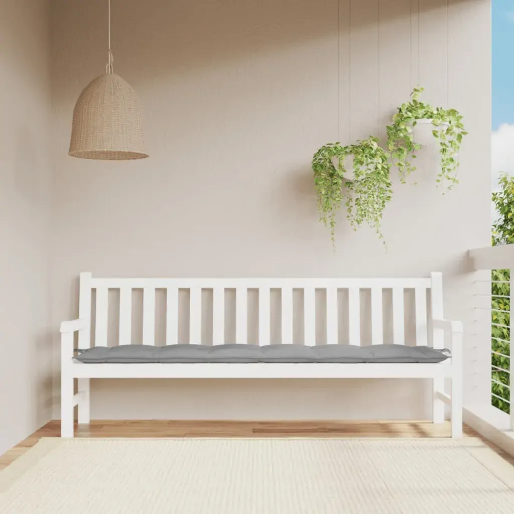 Garden Bench Cushion Grey 200x50x7 cm Oxford Fabric Garden Bench Cushion Grey 200x50x7 cm Oxford Fabric