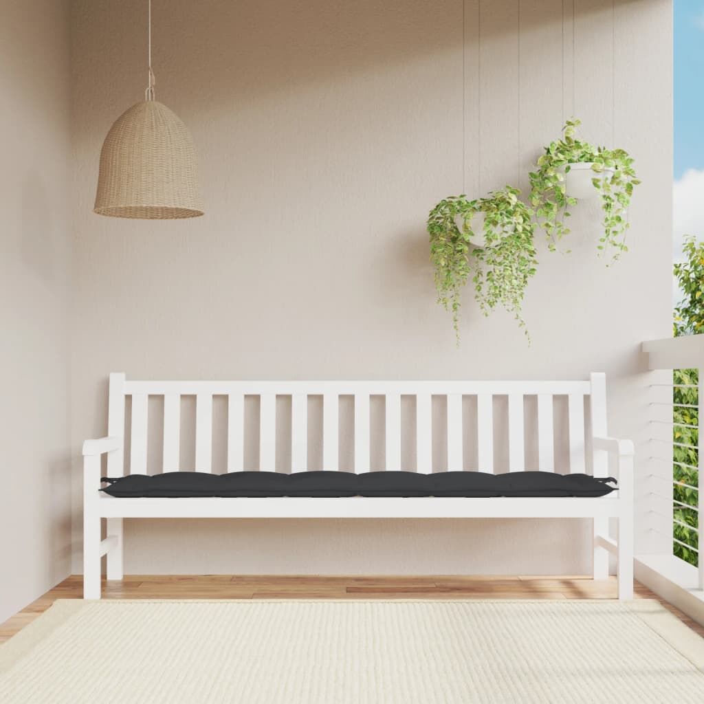 Garden Bench Cushion Black 200x50x7 cm Oxford Fabric Garden Bench Cushion Black 200x50x7 cm Oxford Fabric