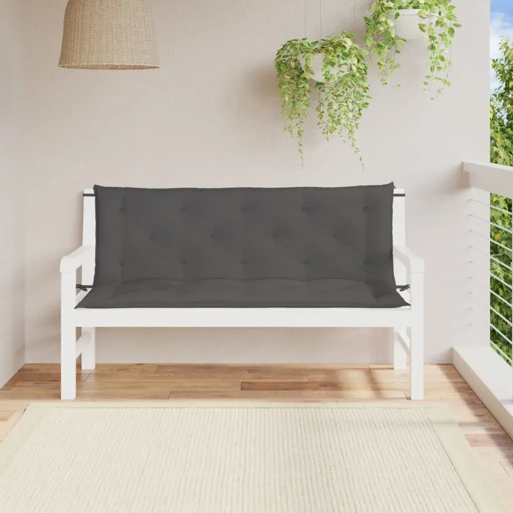 Garden Bench Cushions 2pcs Anthracite 150x50x7cm Oxford Fabric Garden Bench Cushions 2pcs Anthracite 150x50x7cm Oxford Fabric