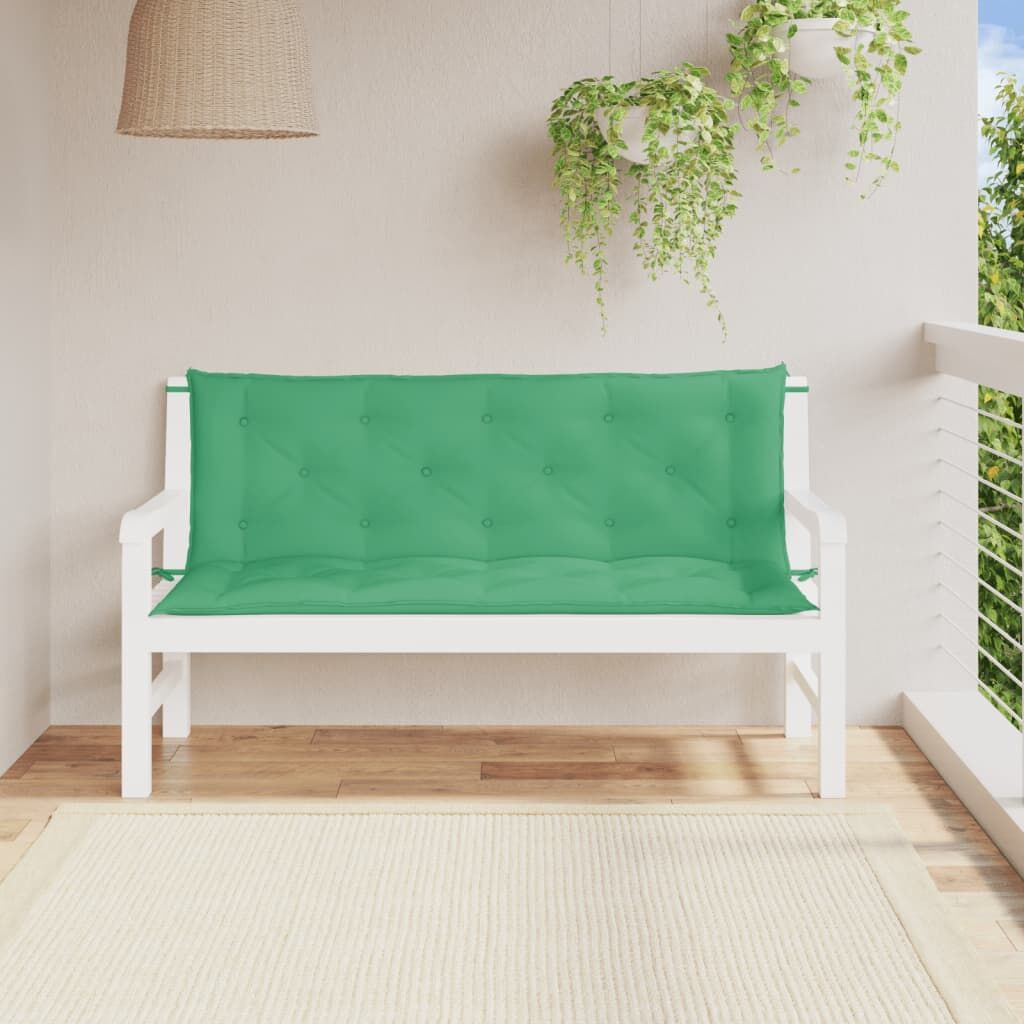 Garden Bench Cushions 2pcs Green 150x50x7cm Oxford Fabric Garden Bench Cushions 2pcs Green 150x50x7cm Oxford Fabric
