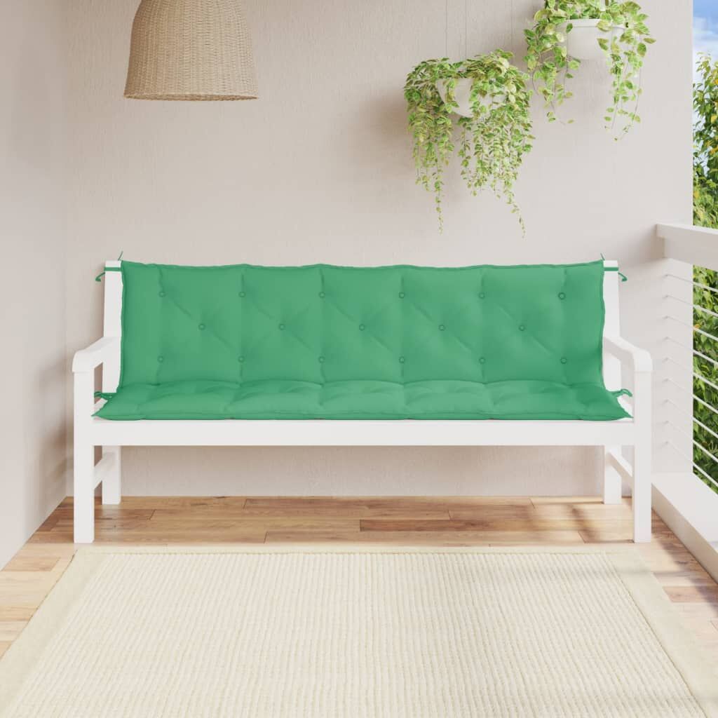 Garden Bench Cushions 2pcs Green 180x50x7cm Oxford Fabric Garden Bench Cushions 2pcs Green 180x50x7cm Oxford Fabric