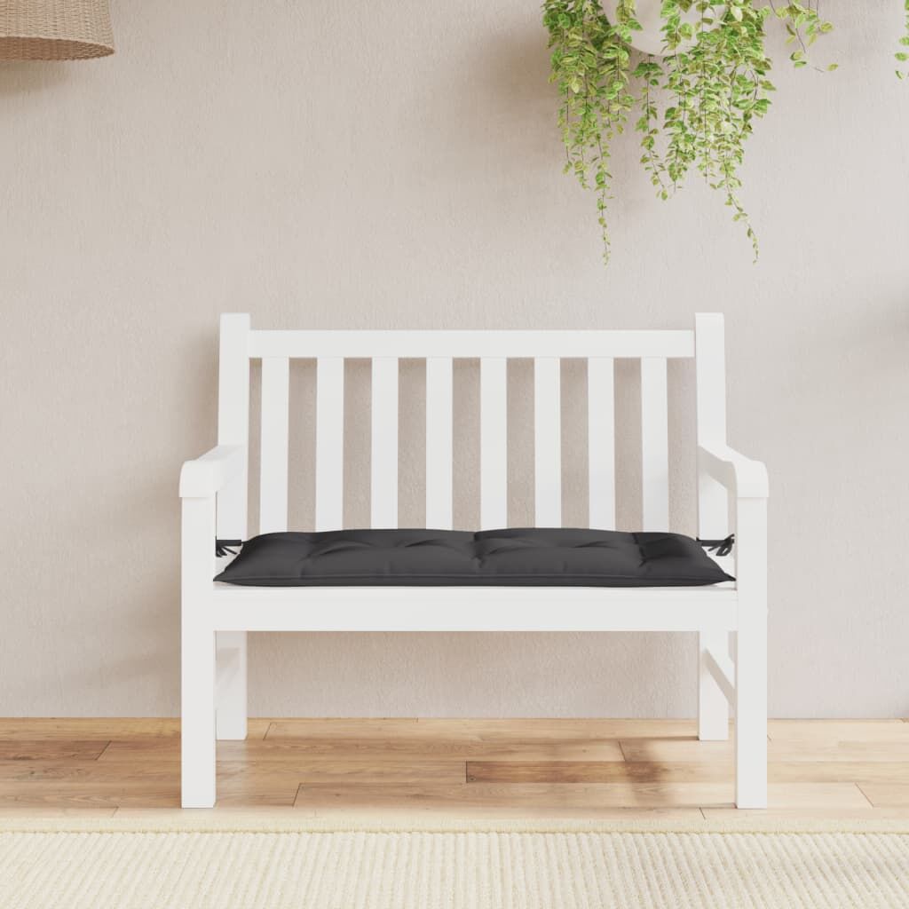 Garden Bench Cushion Black 110x50x7 cm Oxford Fabric Garden Bench Cushion Black 110x50x7 cm Oxford Fabric