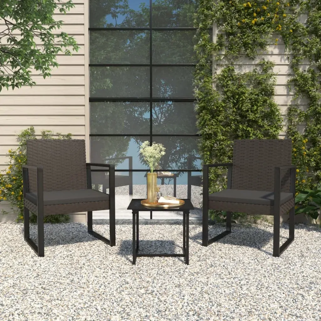 Garden Armchair with Cushion Black Poly Rattan Garden Armchair with Cushion Black Poly Rattan