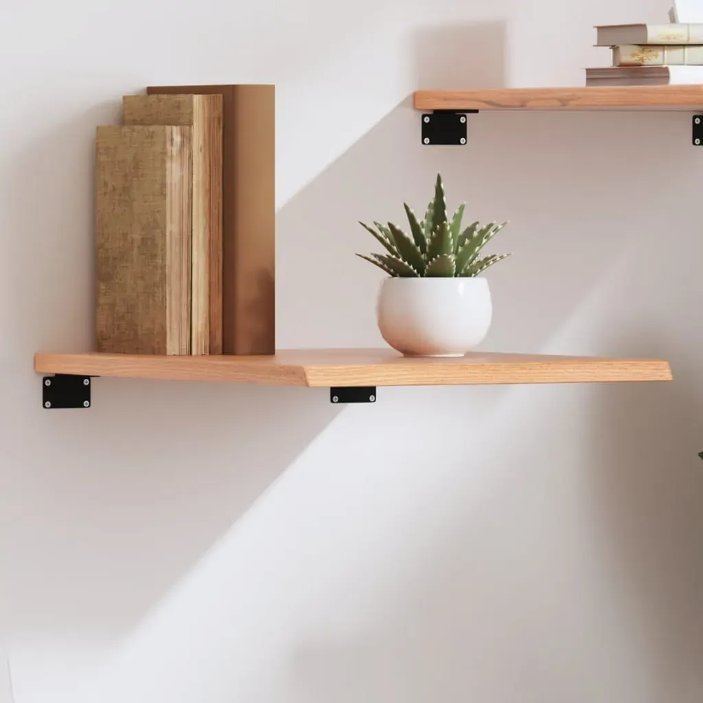 Wall Shelf Light Brown 40x60x2 cm Treated Solid Wood Oak Wall Shelf Light Brown 40x60x2 cm Treated Solid Wood Oak