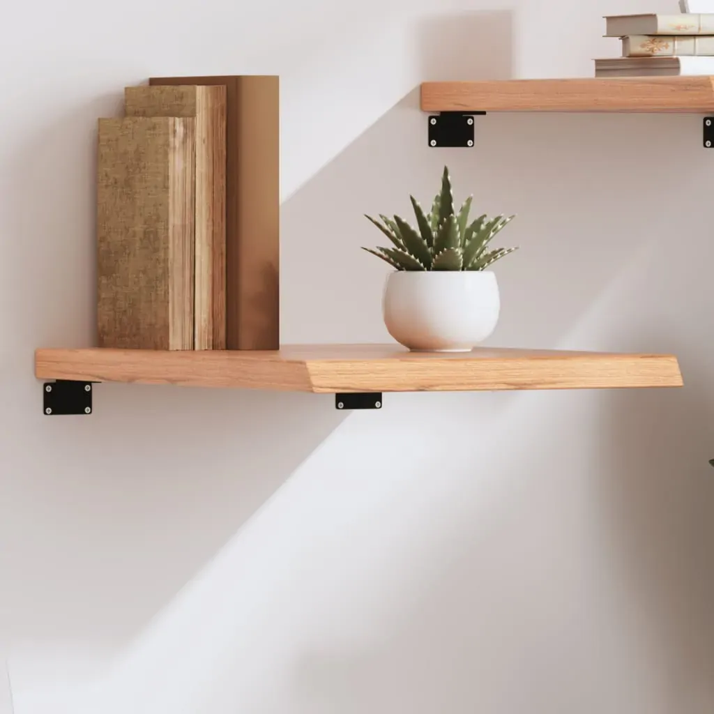 Wall Shelf Light Brown 40x60x(2-4) cm Treated Solid Wood Oak Wall Shelf Light Brown 40x60x(2-4) cm Treated Solid Wood Oak
