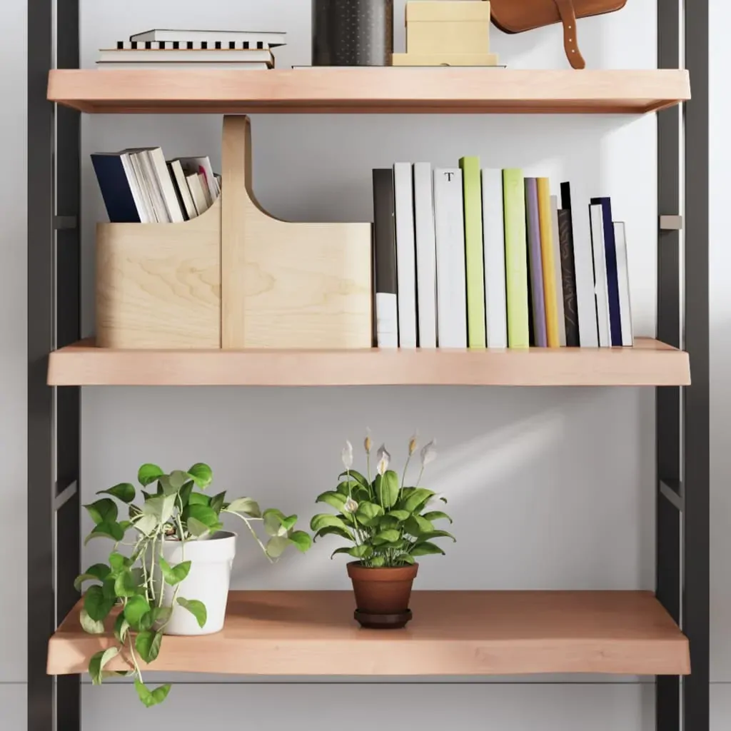Wall Shelf Light Brown 100x60x(2-6) cm Treated Solid Wood Oak Wall Shelf Light Brown 100x60x(2-6) cm Treated Solid Wood Oak