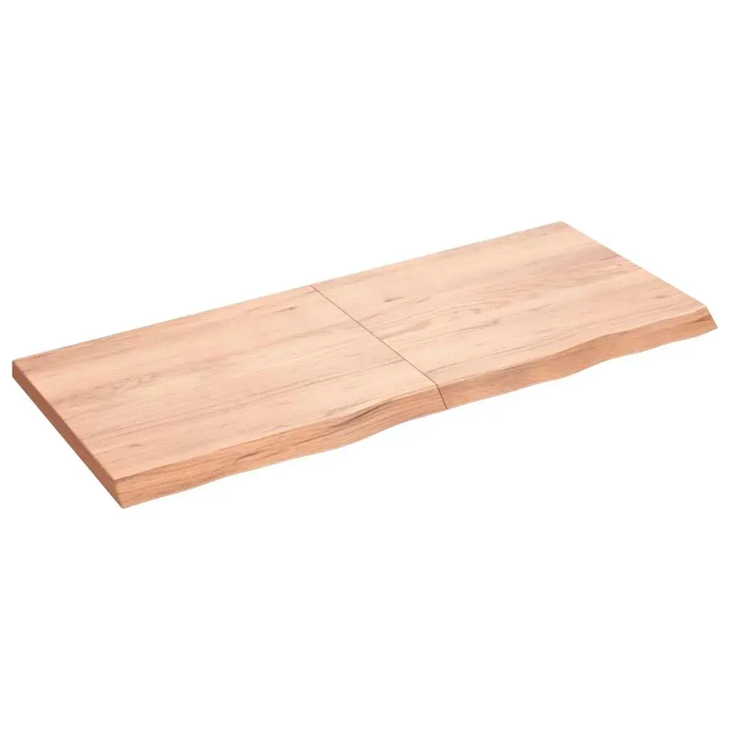 Wall Shelf Light Brown 120x50x(2-4) cm Treated Solid Wood Oak Wall Shelf Light Brown 120x50x(2-4) cm Treated Solid Wood Oak