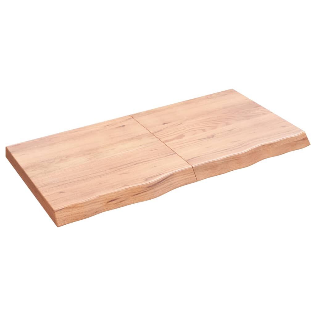Wall Shelf Light Brown 120x60x(2-6) cm Treated Solid Wood Oak Wall Shelf Light Brown 120x60x(2-6) cm Treated Solid Wood Oak