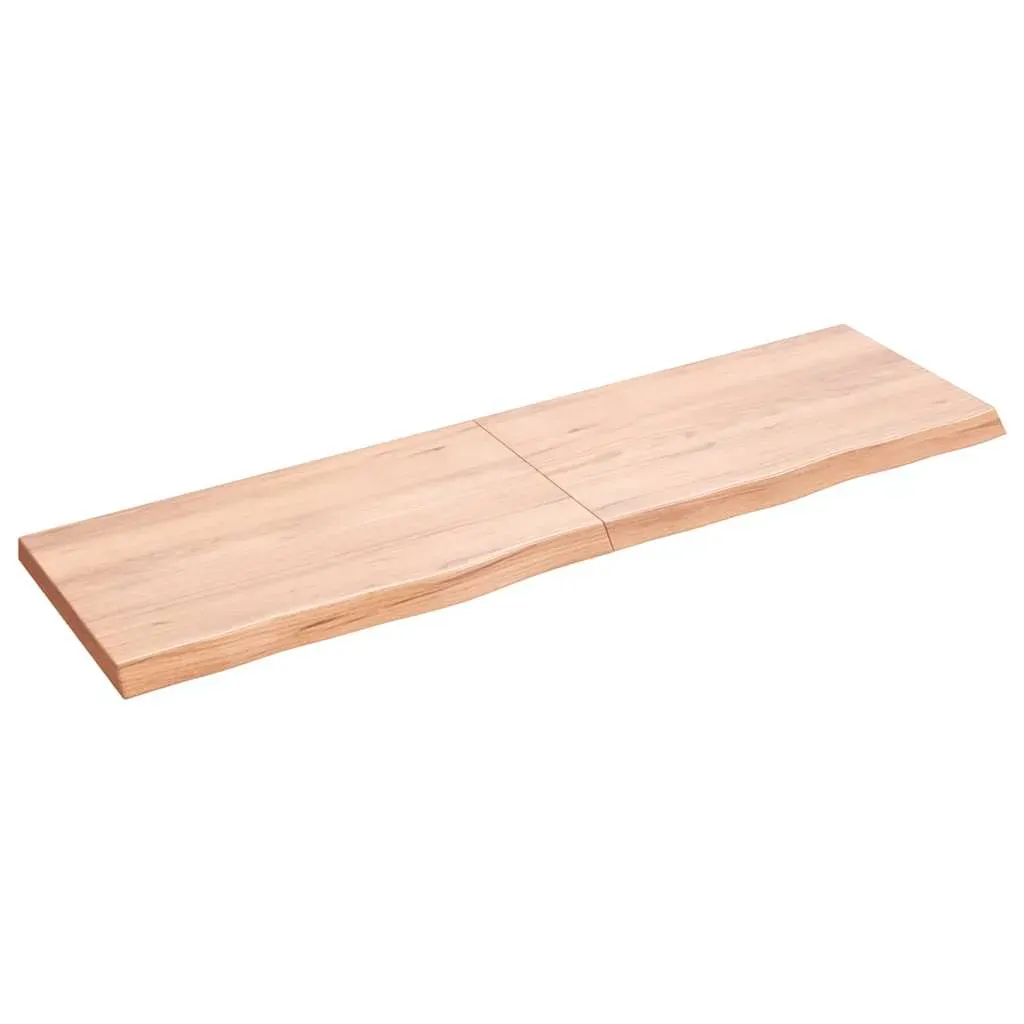 Wall Shelf Light Brown 140x40x(2-4) cm Treated Solid Wood Oak Wall Shelf Light Brown 140x40x(2-4) cm Treated Solid Wood Oak