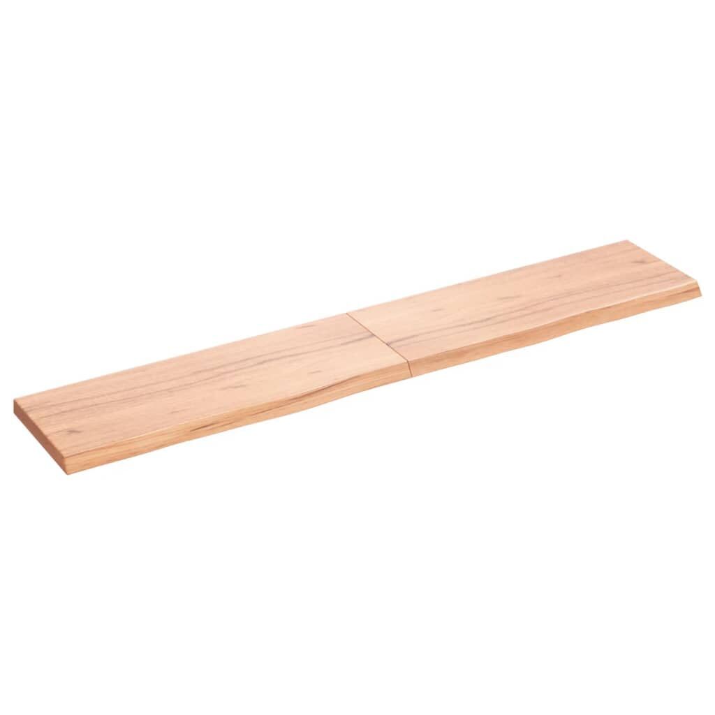Wall Shelf Light Brown 160x30x(2-4) cm Treated Solid Wood Oak Wall Shelf Light Brown 160x30x(2-4) cm Treated Solid Wood Oak