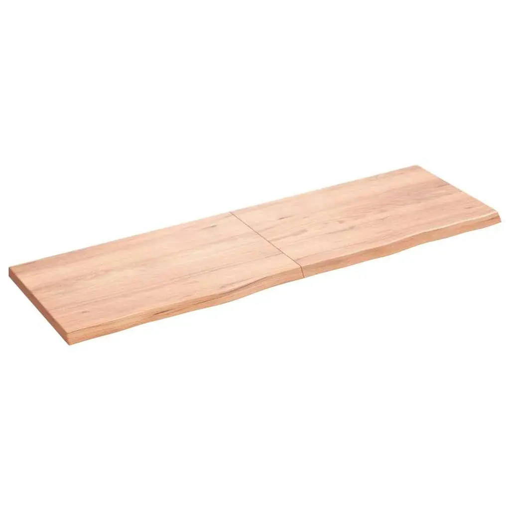 Wall Shelf Light Brown 160x50x(2-4) cm Treated Solid Wood Oak Wall Shelf Light Brown 160x50x(2-4) cm Treated Solid Wood Oak