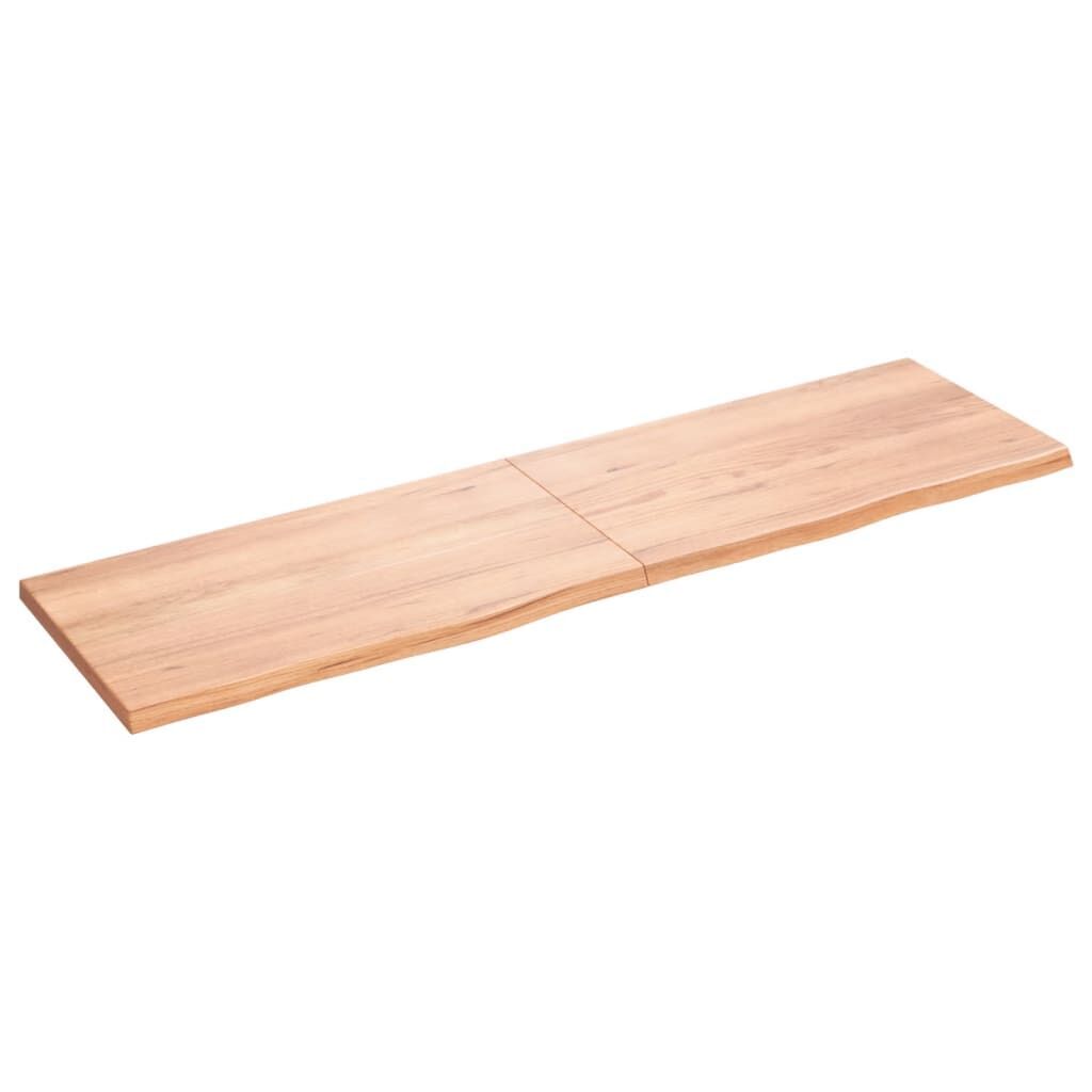 Wall Shelf Light Brown 180x50x(2-4) cm Treated Solid Wood Oak Wall Shelf Light Brown 180x50x(2-4) cm Treated Solid Wood Oak