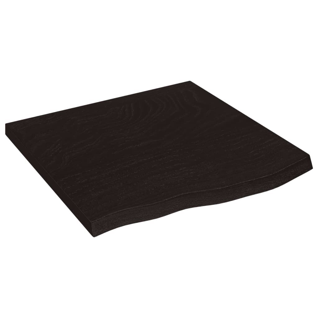 Wall Shelf Dark Brown 60x60x(2-4) cm Treated Solid Wood Oak Wall Shelf Dark Brown 60x60x(2-4) cm Treated Solid Wood Oak