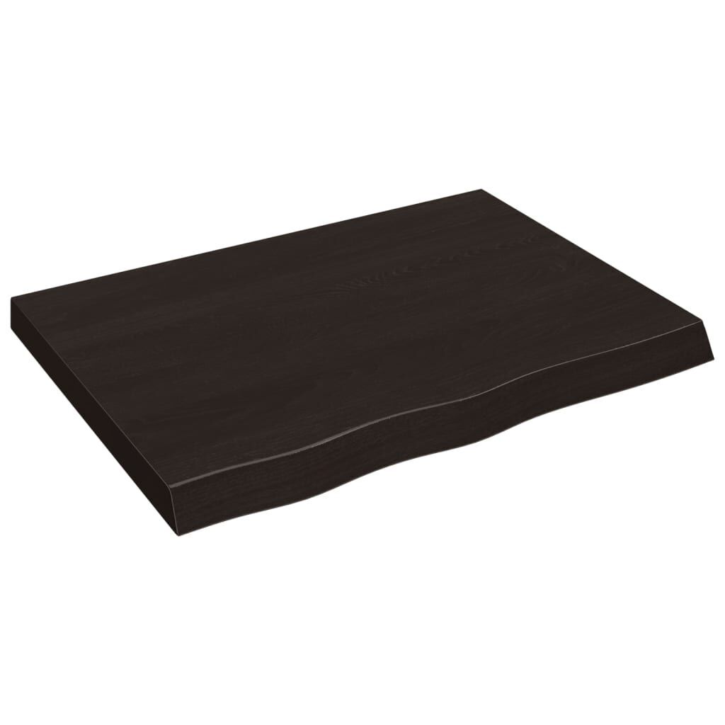 Wall Shelf Dark Brown 80x60x(2-6) cm Treated Solid Wood Oak Wall Shelf Dark Brown 80x60x(2-6) cm Treated Solid Wood Oak