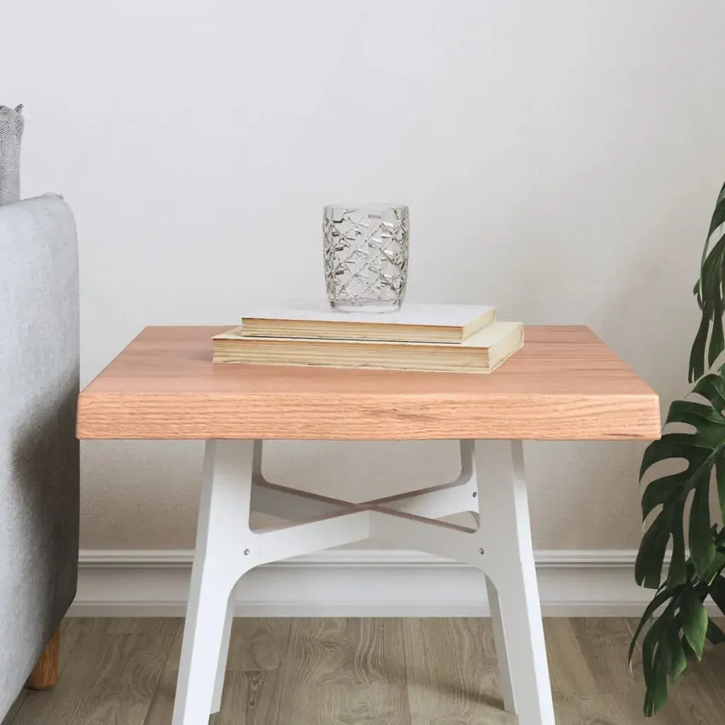 Table Top Light Brown 40x40x(2-4) cm Treated Solid Wood Live Edge Table Top Light Brown 40x40x(2-4) cm Treated Solid Wood Live Edge