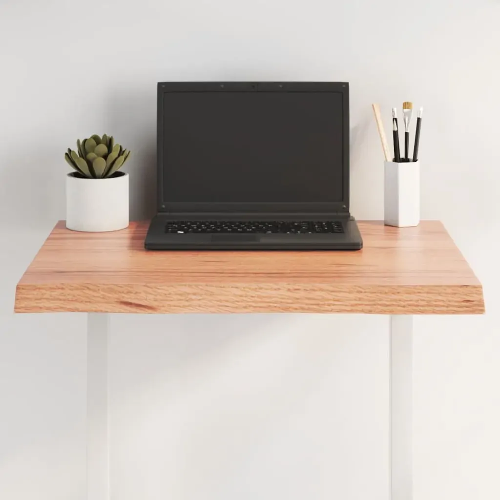 Table Top Light Brown 60x40x(2-4) cm Treated Solid Wood Live Edge Table Top Light Brown 60x40x(2-4) cm Treated Solid Wood Live Edge