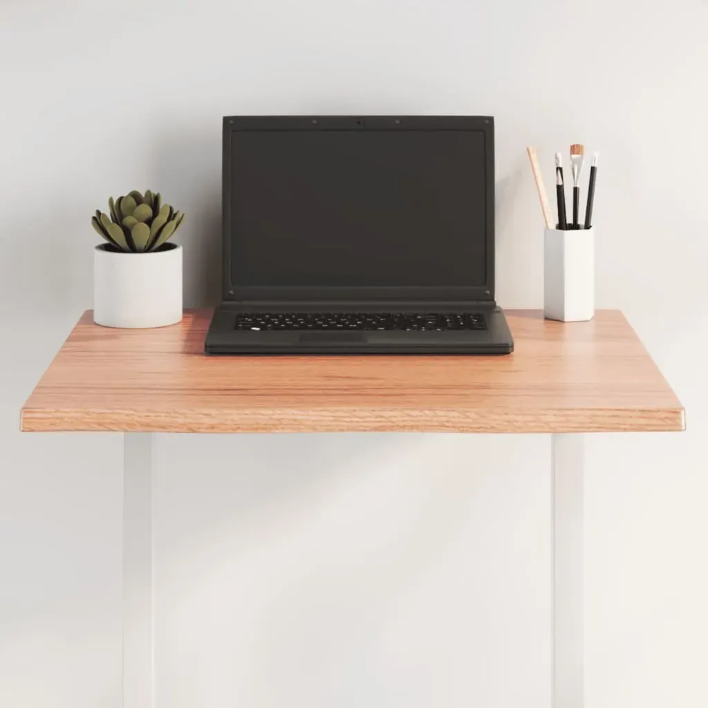 Table Top Light Brown 60x60x2 cm Treated Solid Wood Oak Live Edge Table Top Light Brown 60x60x2 cm Treated Solid Wood Oak Live Edge