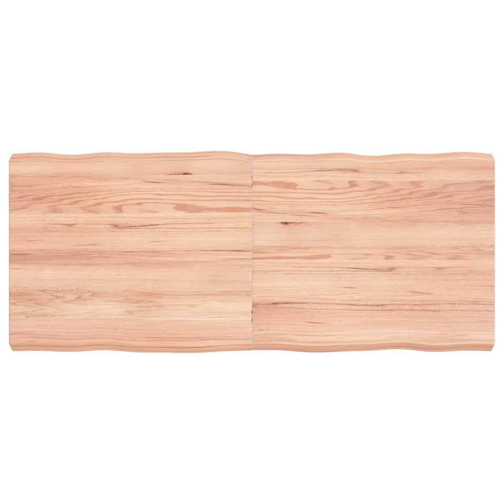 Table Top Light Brown 120x50x(2-6)cm Treated Solid Wood Live Edge Table Top Light Brown 120x50x(2-6)cm Treated Solid Wood Live Edge