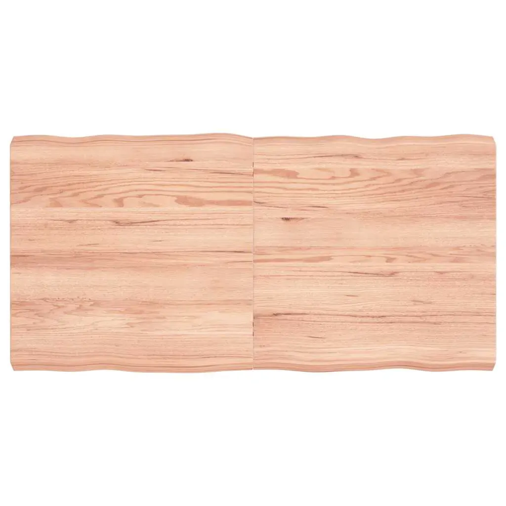 Table Top Light Brown 120x60x(2-6)cm Treated Solid Wood Live Edge Table Top Light Brown 120x60x(2-6)cm Treated Solid Wood Live Edge
