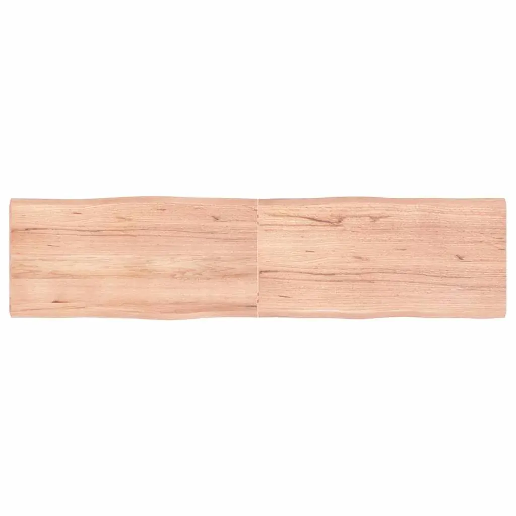 Table Top Light Brown 160x40x(2-4)cm Treated Solid Wood Live Edge Table Top Light Brown 160x40x(2-4)cm Treated Solid Wood Live Edge