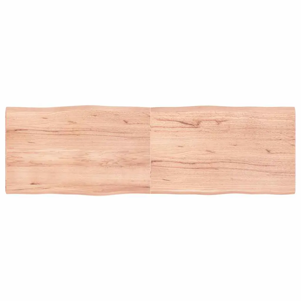 Table Top Light Brown 160x50x(2-4)cm Treated Solid Wood Live Edge Table Top Light Brown 160x50x(2-4)cm Treated Solid Wood Live Edge