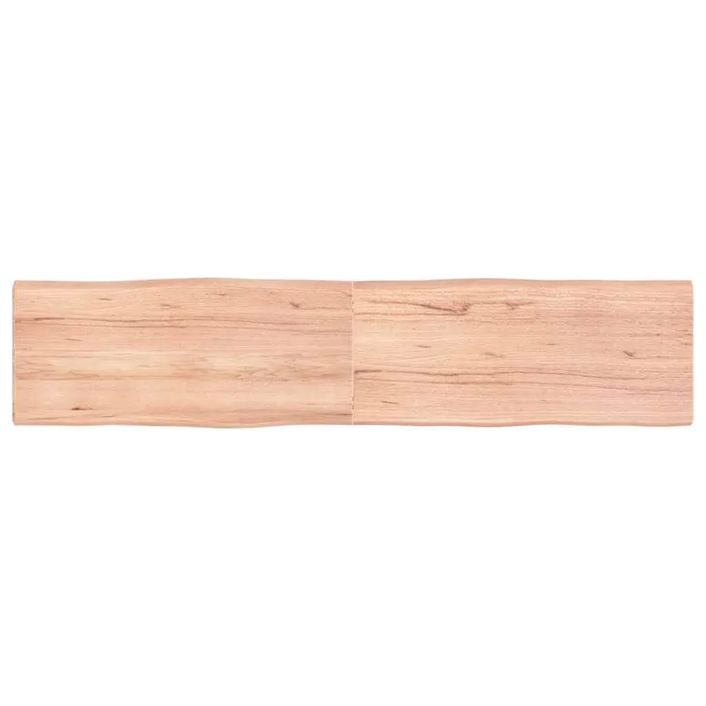 Table Top Light Brown 180x40x(2-4)cm Treated Solid Wood Live Edge Table Top Light Brown 180x40x(2-4)cm Treated Solid Wood Live Edge