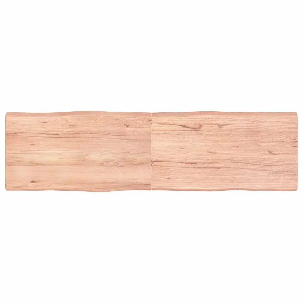 Table Top Light Brown 180x50x(2-6)cm Treated Solid Wood Live Edge Table Top Light Brown 180x50x(2-6)cm Treated Solid Wood Live Edge