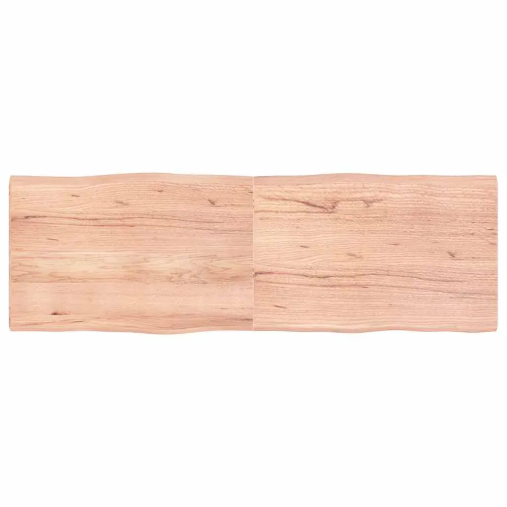 Table Top Light Brown 180x60x(2-4)cm Treated Solid Wood Live Edge Table Top Light Brown 180x60x(2-4)cm Treated Solid Wood Live Edge