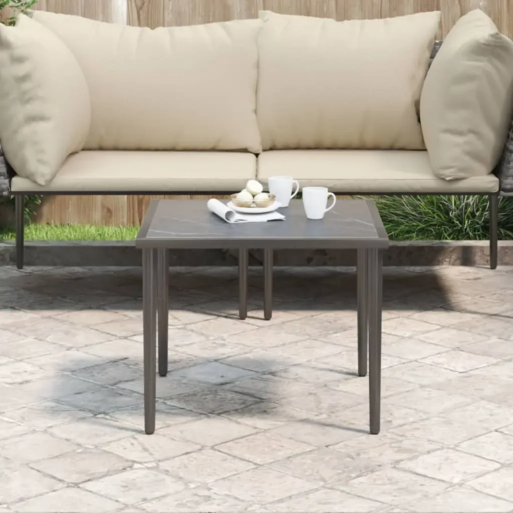 Garden Table Grey 48x48x37 cm Steel Garden Table Grey 48x48x37 cm Steel