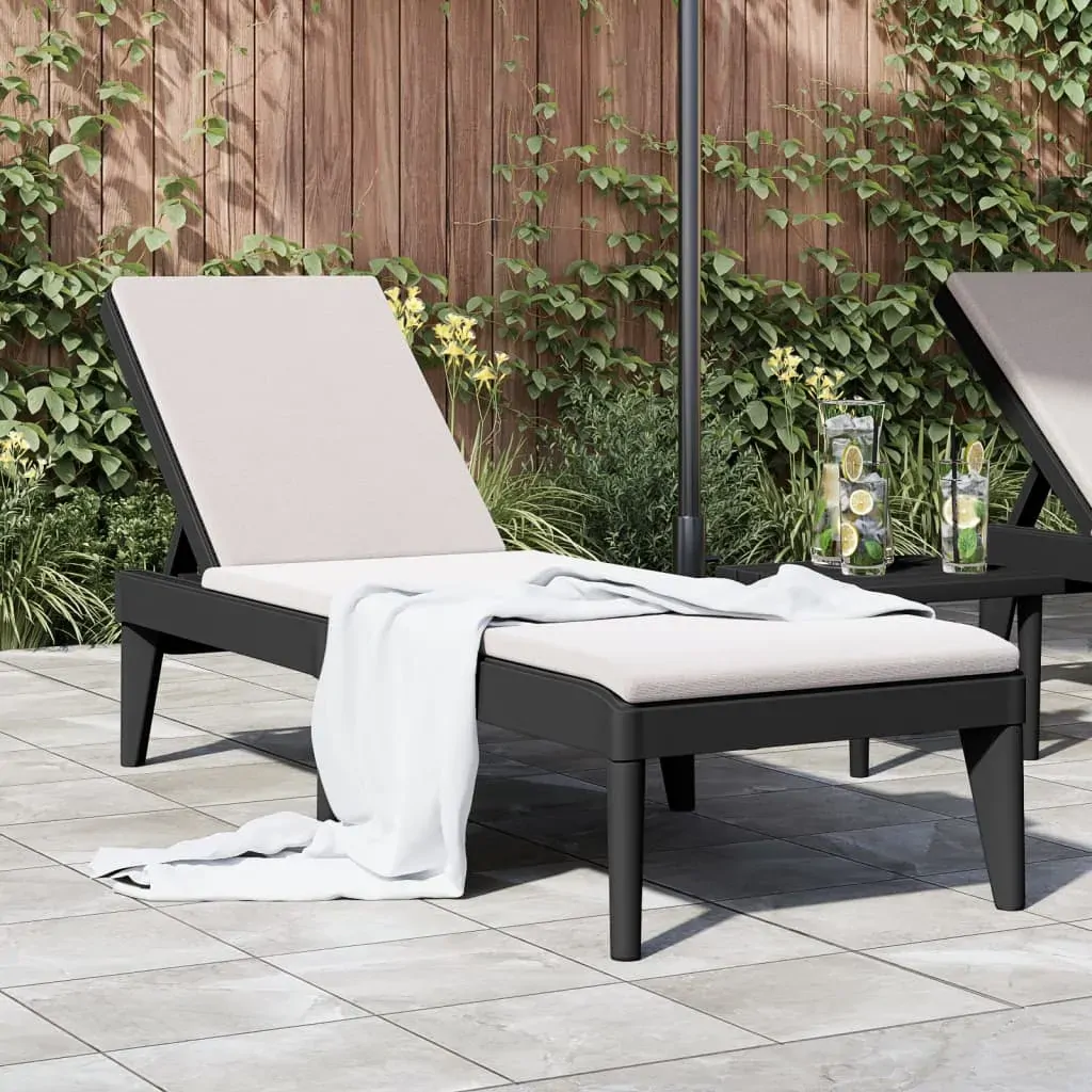 Sun Lounger Anthracite 186x60x29 cm PP Sun Lounger Anthracite 186x60x29 cm PP