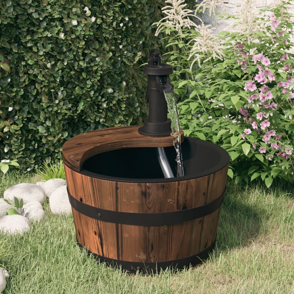 Water Fountain with Pump 28x28x34.5 cm Solid Wood Fir Water Fountain with Pump 28x28x34.5 cm Solid Wood Fir