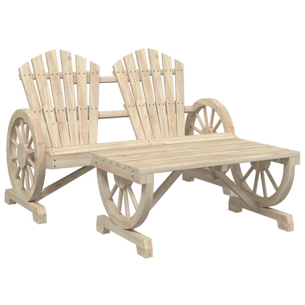 2 Piece Garden Lounge Set Solid Wood Fir 2 Piece Garden Lounge Set Solid Wood Fir