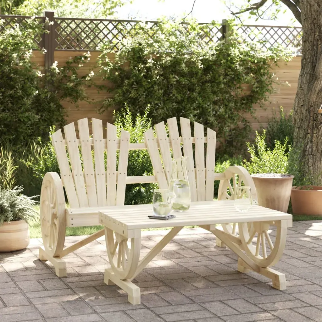 2 Piece Garden Lounge Set Solid Wood Fir 2 Piece Garden Lounge Set Solid Wood Fir