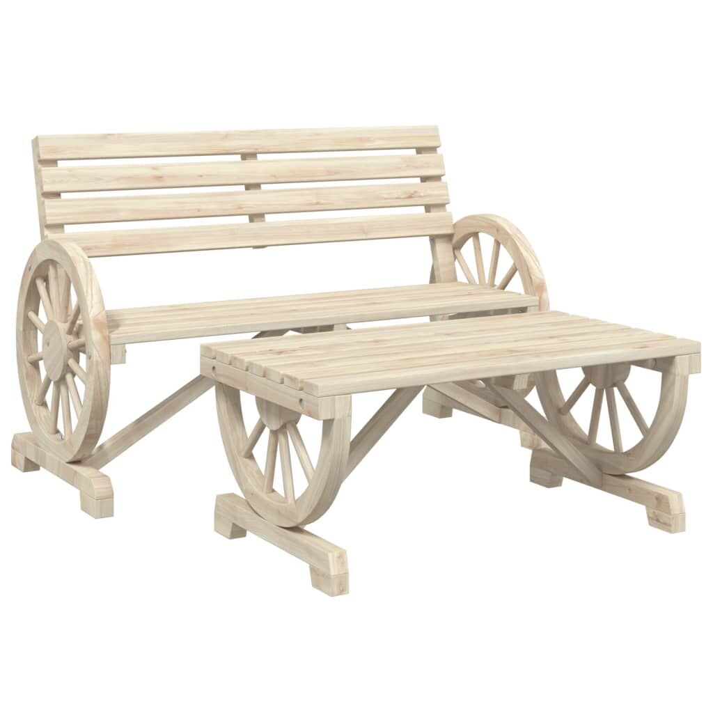 2 Piece Garden Lounge Set Solid Wood Fir 2 Piece Garden Lounge Set Solid Wood Fir