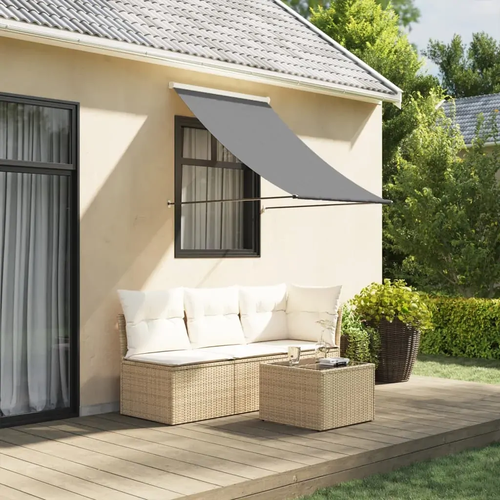 Retractable Awning Anthracite 150x150 cm Fabric and Steel Retractable Awning Anthracite 150x150 cm Fabric and Steel
