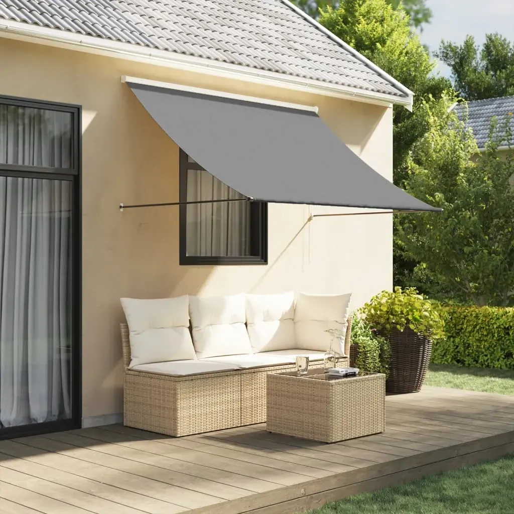 Retractable Awning Anthracite 200x150 cm Fabric and Steel Retractable Awning Anthracite 200x150 cm Fabric and Steel