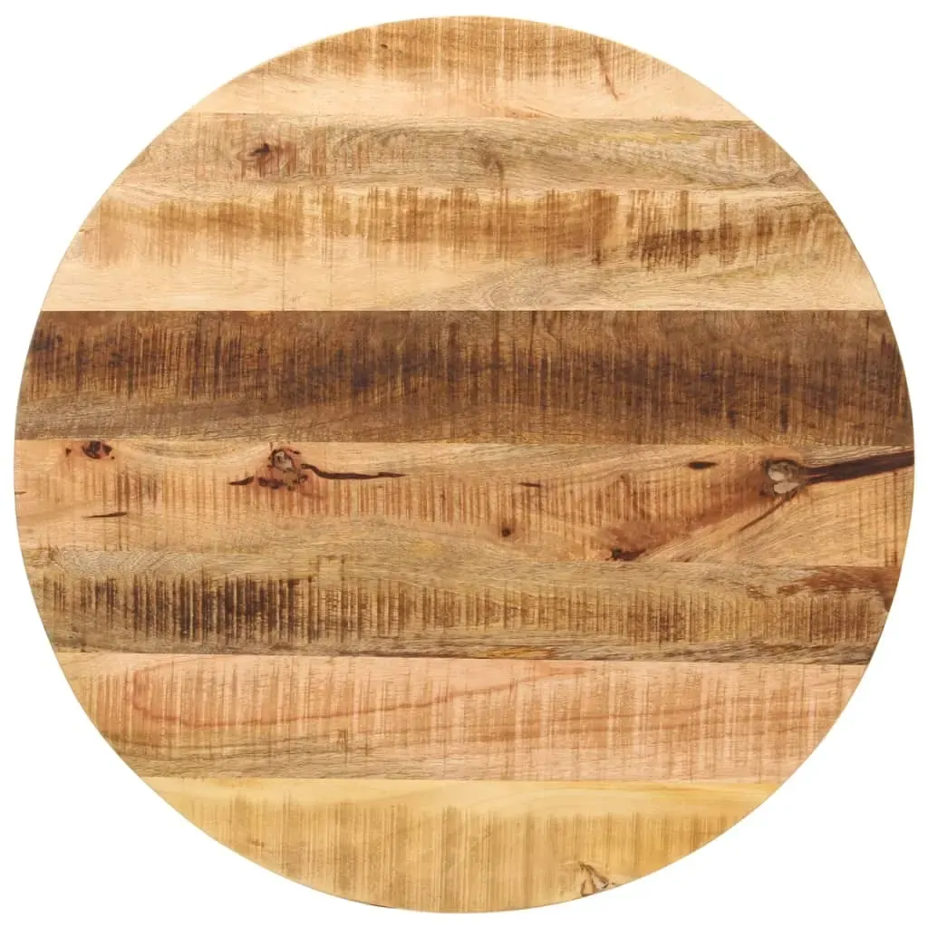 Table Top Ø 70x1.5 cm Round Solid Wood Rough Mango Table Top Ø 70x1.5 cm Round Solid Wood Rough Mango