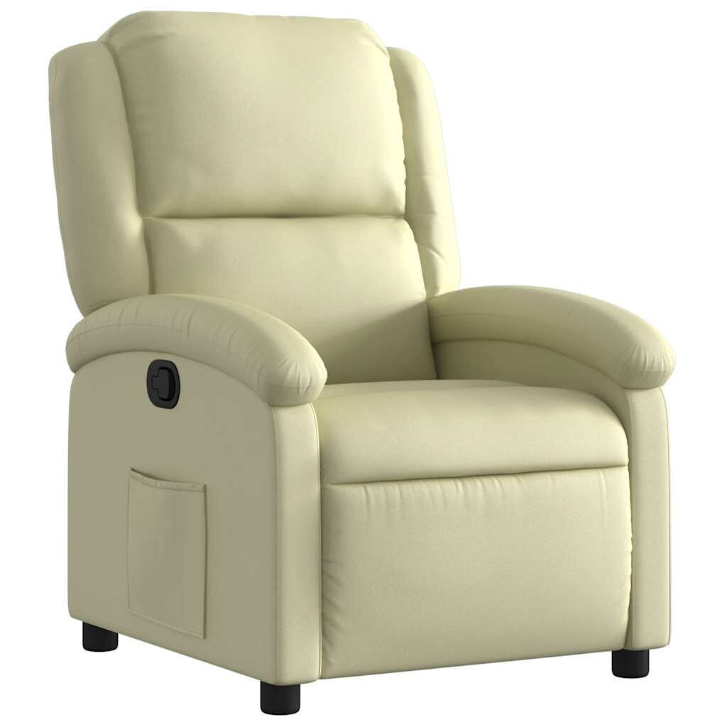 Recliner Chair Cream Real Leather Recliner Chair Cream Real Leather