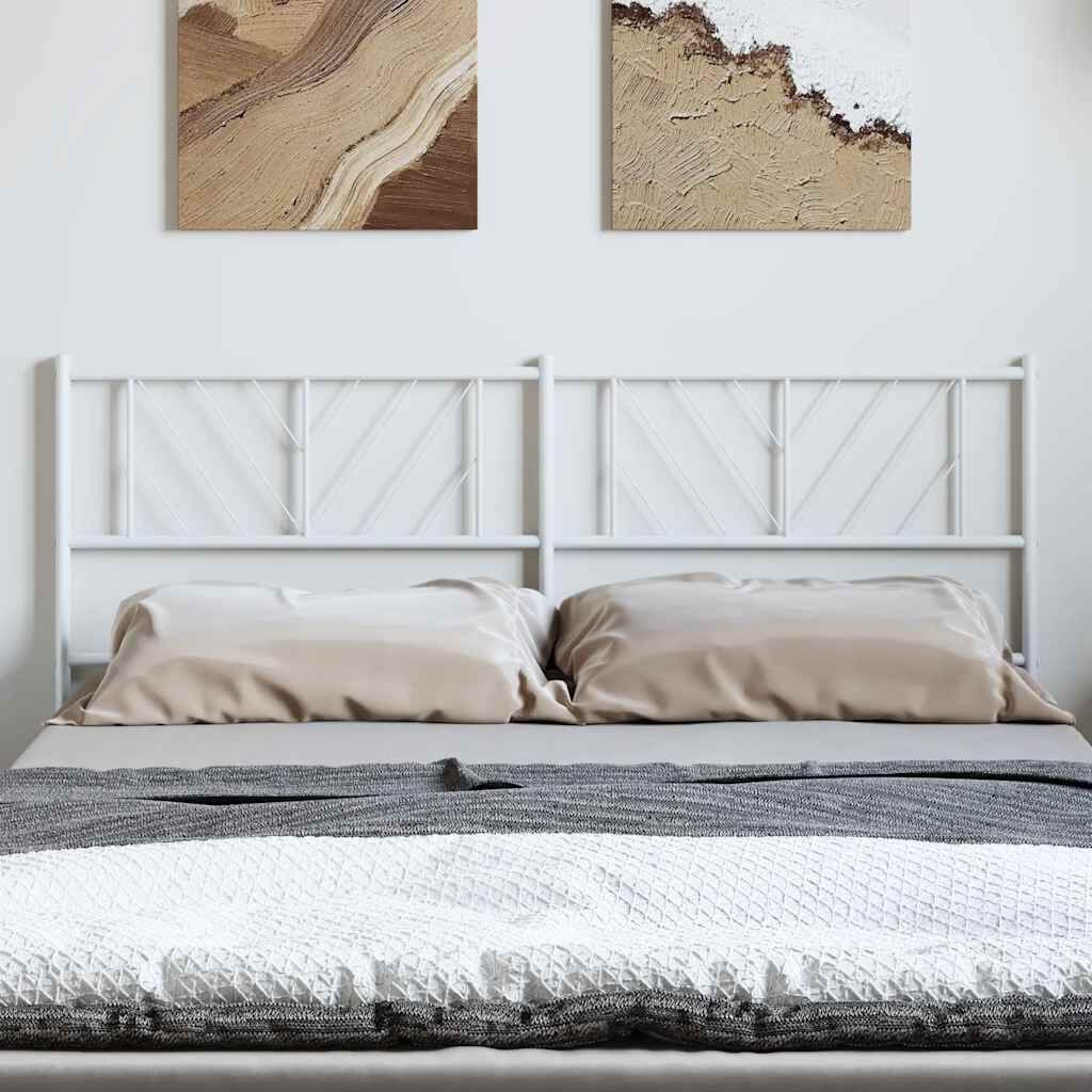 Metal Headboard White 137 cm Double Metal Headboard White 137 cm Double