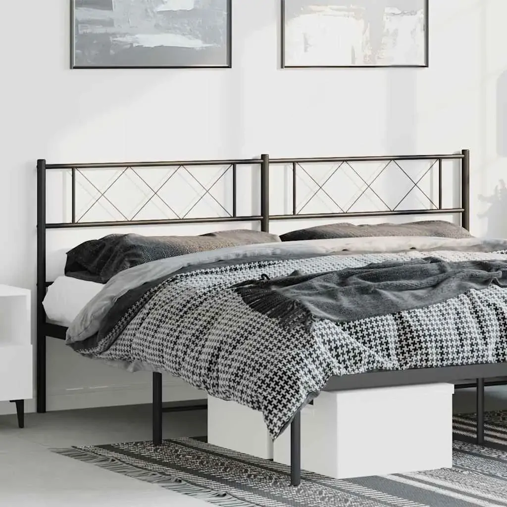 Metal Headboard Black 183 cm King Metal Headboard Black 183 cm King