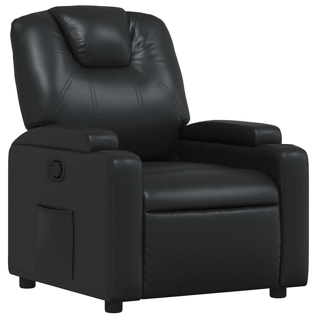 Recliner Chair Black Faux Leather Recliner Chair Black Faux Leather