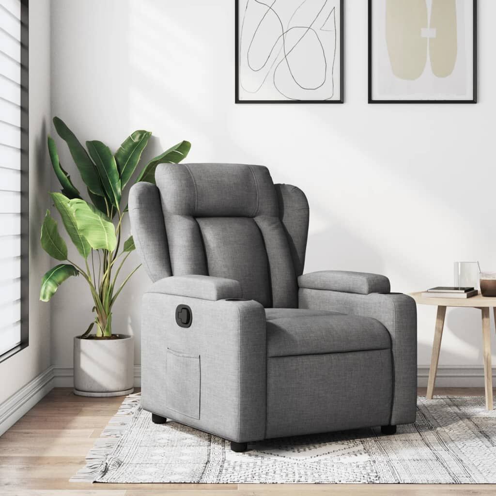 Recliner Chair Dark Grey Fabric Recliner Chair Dark Grey Fabric