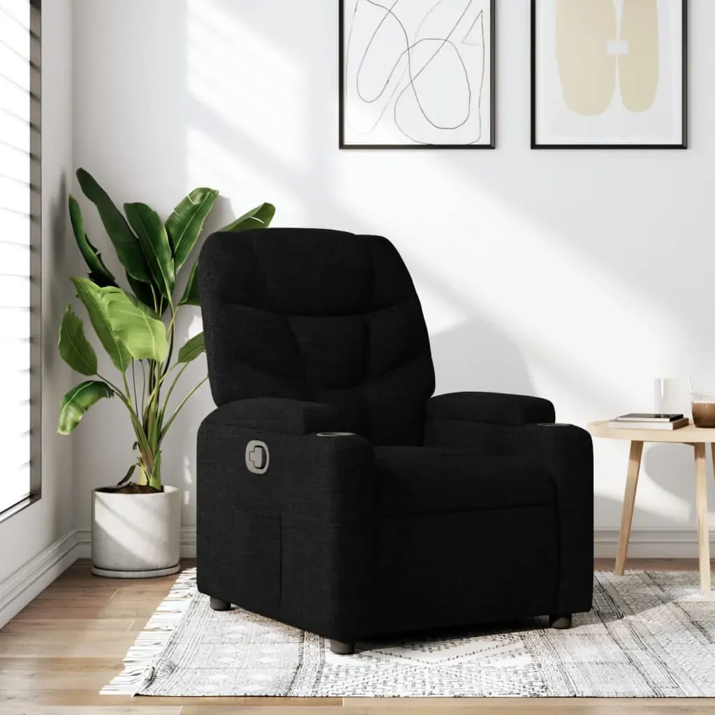 Recliner Chair Black Fabric Recliner Chair Black Fabric