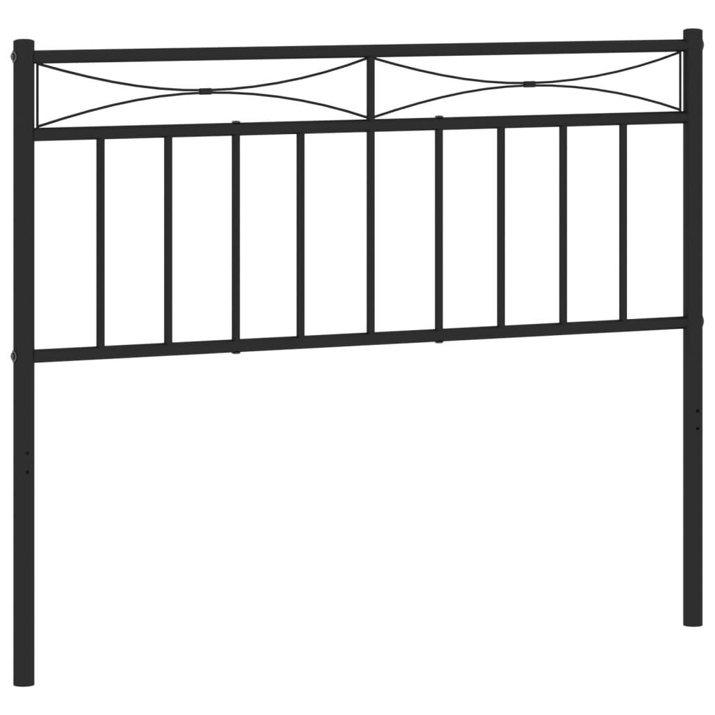 Metal Headboard Black 107 cm King Single Metal Headboard Black 107 cm King Single