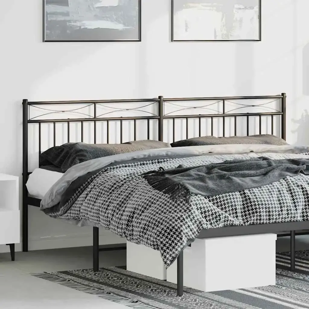 Metal Headboard Black 183 cm King Metal Headboard Black 183 cm King